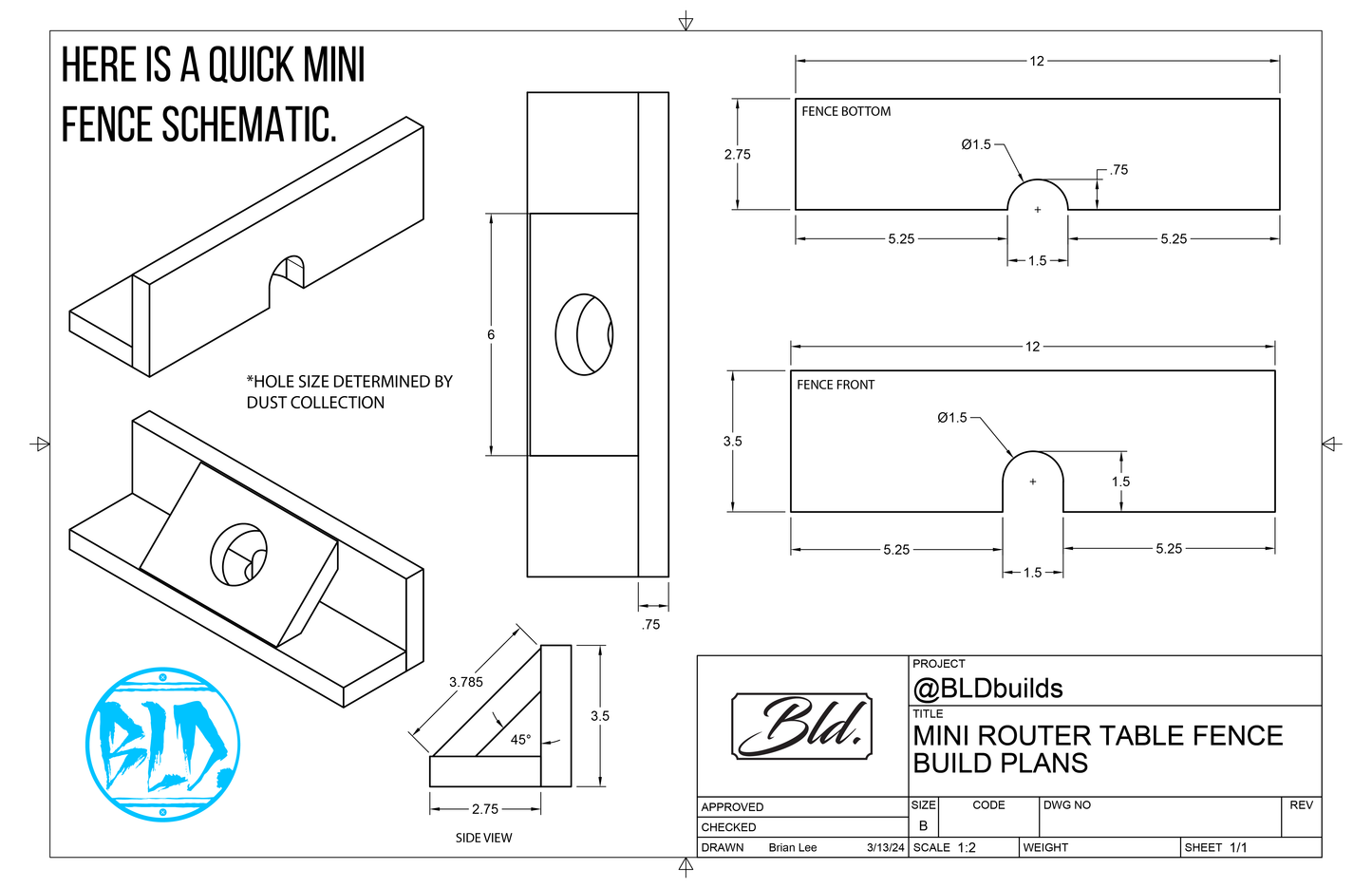 Mini Router Table Top - LEGS NOT INCLUDED
